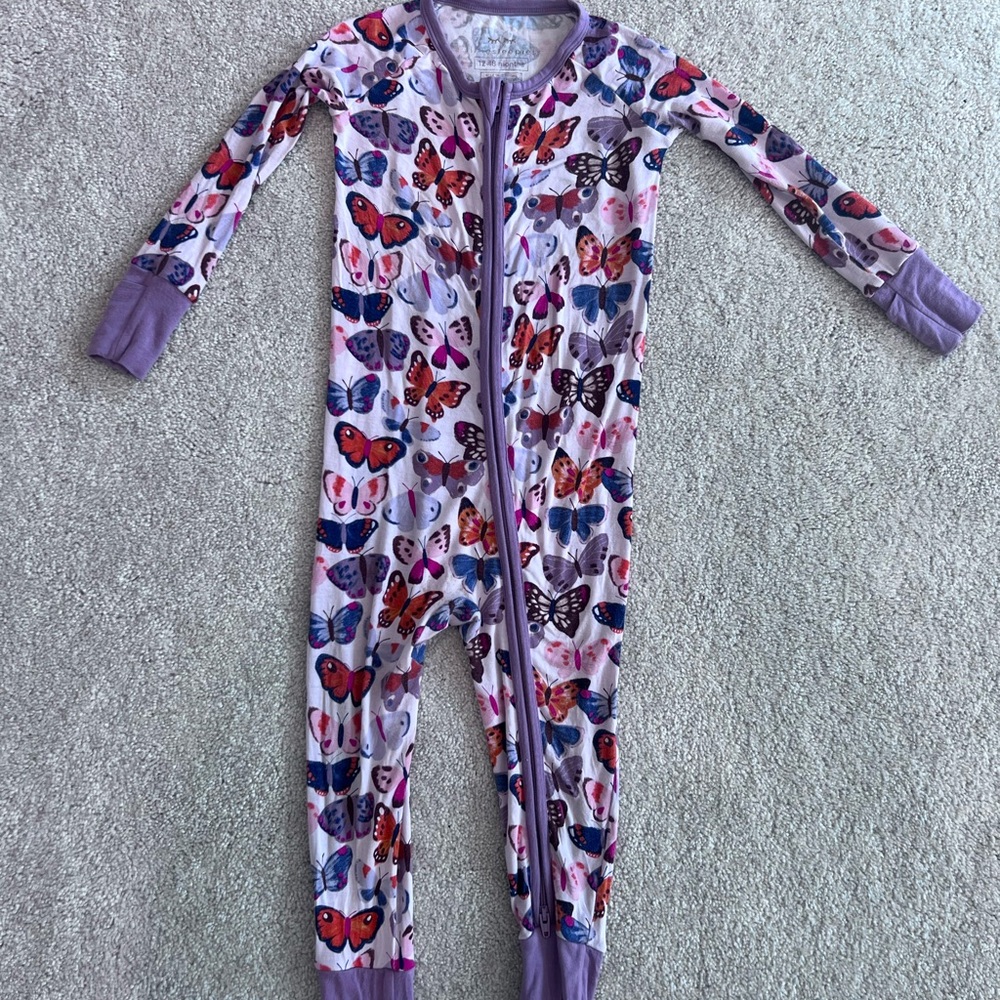 Little Sleepies Butterfly Print Footie Pajama